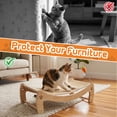thumbnail image 7 of Cat Bed with Sisal Scratching Pad, Wooden Cat Sofa Lounge, Curved Cat Scratcher Bed for Indoor Cats, Modern Cat Furniture, 7 of 7