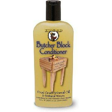 Howard Butcher Block Condtioner, Enriched with Orange Oils, Food Grade Mineral Oil with Vitamin E Butcher Block Oil & Conditioner, Bamboo, Butcher Bloch Counter Tops, 12oz