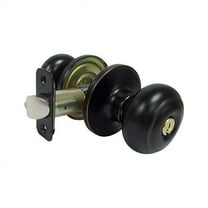 Fancy Mushroom Aged Bronze Metal Entry Knob - 3 Grade Right Handed