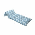 thumbnail image 4 of Sea Animals Floor Pillow Lounger Cover, Dolphin Fish Pattern Silhouette Under the Sea Waves in Contemporary Design, Nap Mat Printed Fabric Case for 5 Pillows, 88" x 27", Blue and Grey, by Ambesonne, 4 of 5