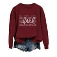 thumbnail image 3 of Fall Sweatshirts for Women 2025 Long Sleeve Crewneck Loose Fit Letter Graphic Sweatshirt Pullover Tops, 3 of 5