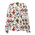 thumbnail image 5 of Costumes de Noël en Liquidation Col Rond Mode Décontractée Manches Longues Chandail en Molleton Imprimé de Noël Hauts Blouse Chandail en Molleton Surdimensionné pour Femmes, 5 of 5