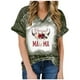 thumbnail image 1 of Top de manga corta con estampado de degradado Sexy de verano para mujer con cuello en V y estampado de día regular para mujer OAVQHLG3B Store lin121212, 1 of 4