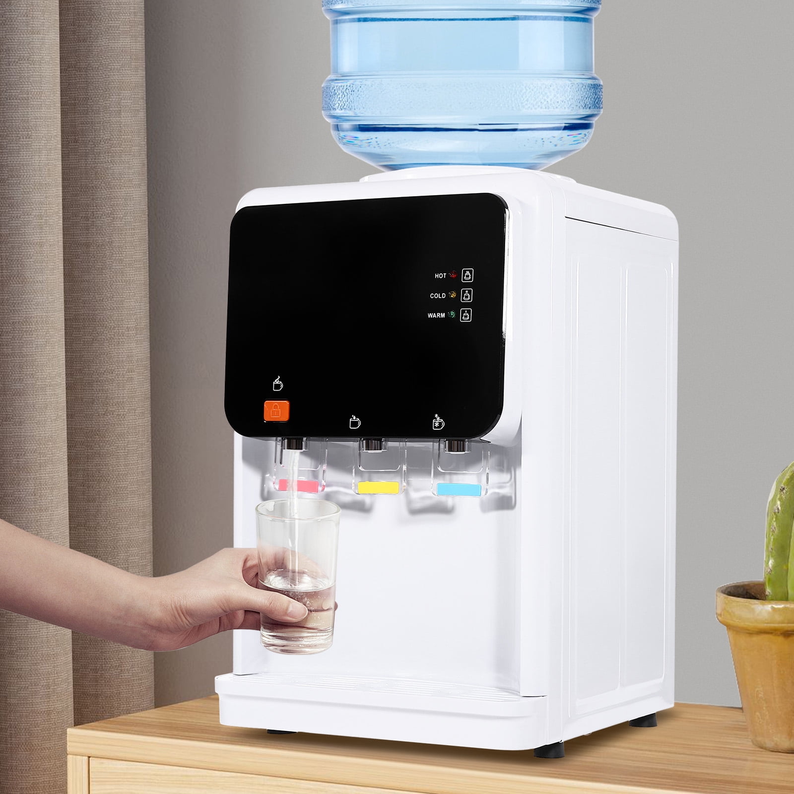 Hot and Cold Water Dispenser, 500W Heating & 75W Cooling with 304 Stainless Steel Liner, Child Safety Lock, Ideal for Offices and Homes