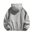 thumbnail image 5 of LYSMORA 2026 Men's Adjustable Drawstring Hooded Windbreaker Jacket, Hidden Zip Snap Closure Elastic Cuff Loose Fit Lightweight Outdoor Casual Outerwear, 5 of 5