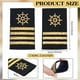thumbnail image 2 of 2 pares de charreteras de uniforme de piloto profesional en 2 estilos. Charreteras con tres y cuatro rayas doradas para disfraz de cosplay., 2 of 9