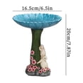 thumbnail image 2 of Antique Resin Birdbath Ornament Garden For Outdoor Yard Patio Desktop Display, 2 of 8