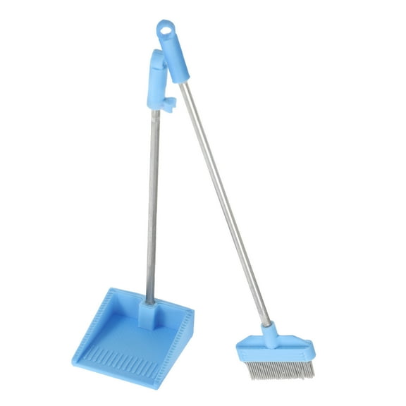 Mini Dustpan and Broom Set with Spring Handle for Fire Door Screen Cleaning and Dust Removal