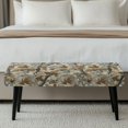 thumbnail image 5 of XYZCANDO Dust Resistant Bench Seat Protection, Woodland Oak Leaf Camouflage Pattern Polyester Spandex Fabric Washable Bench Seat Slipcover for Dining Room Bedroom, 5 of 9