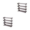 thumbnail image 4 of Thinsony Stainless Steel Shoe Storage Shoes Organized And Easily Accessible Shoe Storage Rack Shelf For Shoes Shoes Rack coffee cm 2Set, 4 of 6