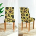 thumbnail image 5 of Retro Sunflower Dining Room Chair Covers Set of 4,Stretchable Removable Washable Spandex Kitchen Chair Protector Slipcovers for Restaurant,Hotel,Ceremony,Christmas,Festival Decoration, 5 of 6