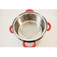 thumbnail image 4 of Cook Pro 525 Cuiseur à Pâtes en Acier Inoxydable de 8 qt avec Couvercle et Poignée en Silicone Rouge, 4 of 5