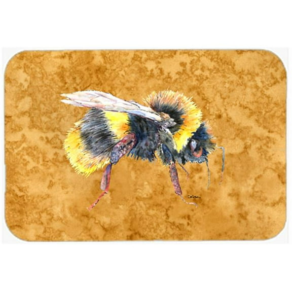 Bee on Gold Mouse Pad, Hot Pad or Trivet