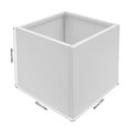 thumbnail image 2 of For Both Indoor And Outdoor Use, For Gardens, Entrances, Patios White Steel Cube Planter Box, Indoor Outdoor Planter, Square Outdoor Planter, 2 of 19