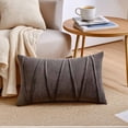 thumbnail image 5 of REGALWOVEN Velvet Throw Pillow Covers Set of 2 for Sofa Living Room Decor Grey 18" x 18", 5 of 7