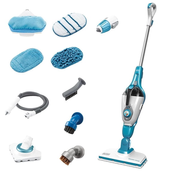 BLACK DECKER Steam Mop   Glove 7in1 Complete Steam Cleaning Solution, HSMC1361SGP