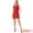 Red, variant on DARING DIVA Hooded Knitted Mesh Sleeveless Mini Dress S Apricot