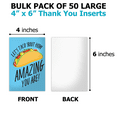 thumbnail image 2 of Pro Supply Global 50 Count of Tacos  4x6 Thank You Insert Cards, 2 of 6