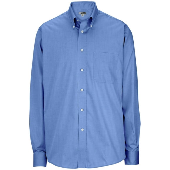 Ed Garments Men's Long Sleeve Pinpoint Oxford Shirt, FRENCH BLUE, Medium 35