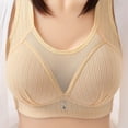 thumbnail image 3 of Sports Bra Women Lightly Lined Bra Feature V-Neck Balconette Bra Style W-821 Beige M, 3 of 7
