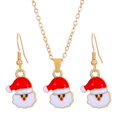 thumbnail image 3 of Conjunto de collar y aretes navideños, joyería navideña, delicado collar navideño y aretes con gancho para regalo del Día de la Madre de año Nuevo Papa Noel Yinane Collar y Pendientes, 3 of 8