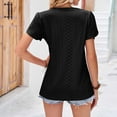 thumbnail image 5 of Njoeus Women's Summer Lace V-Neck Eyelet Tunic Tops Short Sleeve Tee Shirts Loose Casual Dressy Blouses S-XXL, 5 of 5