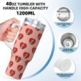 thumbnail image 3 of Cauagu Basset hound dog with paw Print Stainless Steel Vacuum Insulated Tumbler,40oz Water Bottle with Handle & Flip Straw Reusable Travel Coffee Mug for Women & Men, 3 of 8