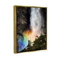 thumbnail image 3 of Stupell Industries Rainbow Waterfall Cliffs Photograph Metallic Gold Floating Framed Canvas Print Wall Art, Design by Mindy Sommers, 3 of 6