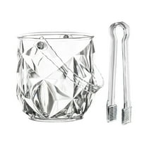 Clear Acrylic Ice Bucket with Handles,Large Capacity Ice Bucket, Durable Wine and Champagne Bucket, Perfect Ice Buckets for Parties, BBQs, Weddings, Picnics, Holidays, Outdoors, 3.7" x 5.5"(Clear)