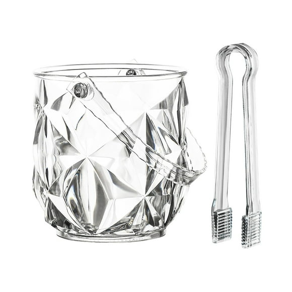 Leott Thickened Fall Acrylic Ice Bucket Commercial Champagne Bucket Plastic Household Bar Ktv Trumpet Transparent Ice Bucket, Tableware