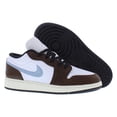 thumbnail image 4 of Nike Air Jordan 1 Low SE Leather GS Boys Shoes Size 4, Color: White/Black/Sail/Blue Grey, 4 of 4