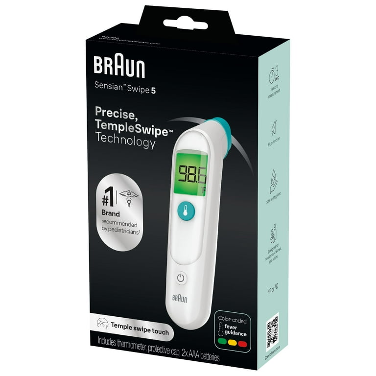 Braun TempleSwipe Forehead Thermometer All Ages White BST200