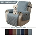 thumbnail image 6 of Lavish Cover 100% Waterproof Recliner Chair Cover, 1 Piece Non-Slip Recliner Chair Slipcovers, Washable Furniture Protector with Pockets & Elastic Straps for Kids Pets, 28 inch, Light Gray, 6 of 12