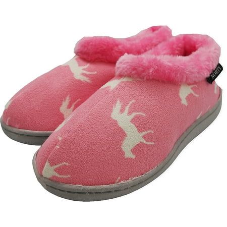 

NORTY Child Female Girls Memory Foam Slippers Pink - Runs 1 Size Small