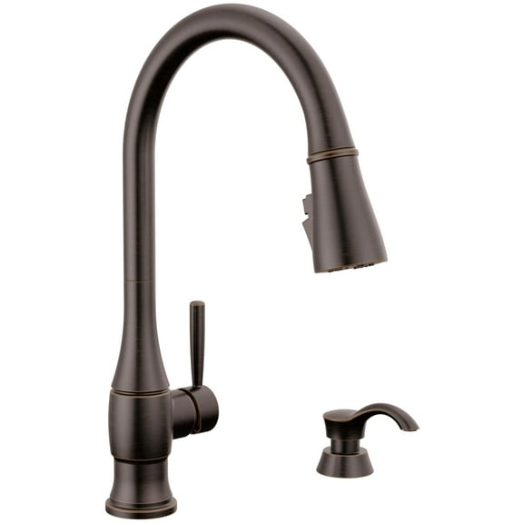 Delta 19831Z-Sd-Dst Hazelwood 1.8 GPM Single Hole Pull Down Kitchen Faucet - Bronze