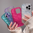thumbnail image 2 of Funda de teléfono con airbag para iPhone 11, funda para iPhone 13, 16, 14, 12, 15 Pro Max, XS, XR, X, 7, 8 Plus, SE, a prueba de golpes, suave, transparente, con diseño ondulado, 2 of 5
