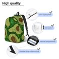 thumbnail image 5 of Balery Big Colorful Avocados Vintage Canvas Backpack for Men and Women - Large Capacity, Durable Travel Laptop Bag for School, Work, Hiking, and Outdoor Activities, 5 of 7