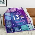 thumbnail image 7 of Yibo 13 Year Old Girl Birthday Gifts Blanket Gifts Blanket Flannel Soft and Comfortable Anti-static Bed Sofa Blanket, 7 of 7