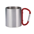 thumbnail image 1 of Taza de Camping con mango de gancho, taza reutilizable para beber, taza con mosquetón para mochilero Mango rojo, 1 of 8