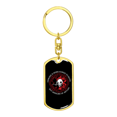 thumbnail image 4 of But Saddling Up Anyway Firefighter Stainless Steel or 18k Gold Premium Swivel Dog Tag Keychain, 4 of 10