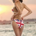 thumbnail image 5 of FREEAMG Black and White American Flag Sexy Two Piece Bikini Swimsuit Swimwear Set for Women, 5 of 6