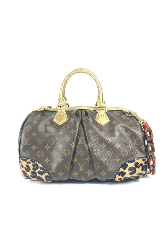 Pre-Owned LOUIS VUITTON M95281 Monogram Leopard Print Stephen Bag Mini Boston Bag,... (Fair)
