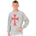 thumbnail image 5 of Medieval Knight Templar Christian Long Sleeve TShirt Men Women Brisco Brands S, 5 of 6