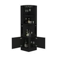 thumbnail image 4 of Miekor Furniture Corner Bar Cabinet Atanasio, Living Room, Black B5A7501, 4 of 8