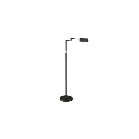 Adjustable Floor Lamp Black Modern Swing Arm Task Lamp for Living Room Bedroom Office 50.25 Inches