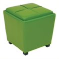 thumbnail image 2 of Office Star Metro 2 Piece Vinyl Ottoman Set in Green, 2 of 4
