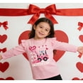 thumbnail image 6 of Little Hand Girls Valentine Top Love Graphic Cotton Dinosaur T Shirts 2Pcs 3T, 6 of 7