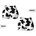 thumbnail image 3 of Sigee Milk Cow Print Women's High Waist Workout Shorts - Squat Proof, Tummy Control, Yoga and Gym Activewear-Large, 3 of 9
