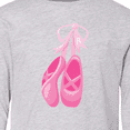thumbnail image 4 of Inktastic Ballet Shoes, Ballet Slippers, Ballet Dance, Pink Long Sleeve Youth T-Shirt, 4 of 5