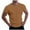 Khaki, variant on Dovford Men's Muscle T Shirts Stretch Short Sleeve Bodybuilding Workout Casual Slim Fit Tee Shirts